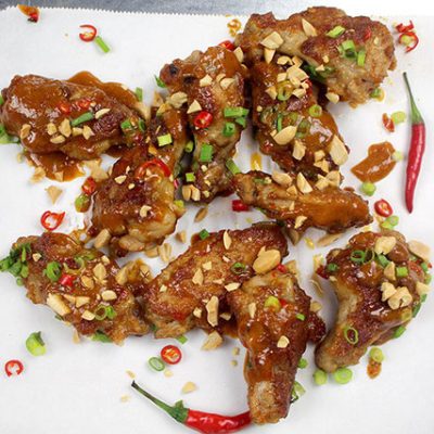 Crispy Thai Peanut Chicken Wings Recipe