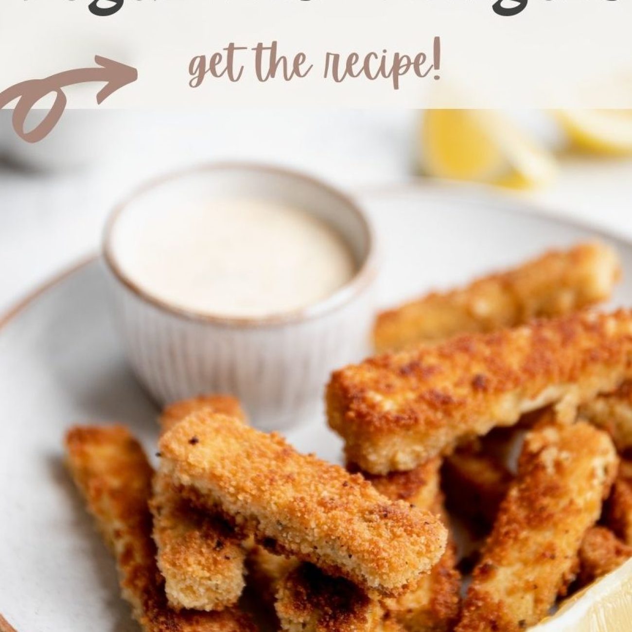 Crispy Tofu Fish Sticks with Homemade Dipping Sauce