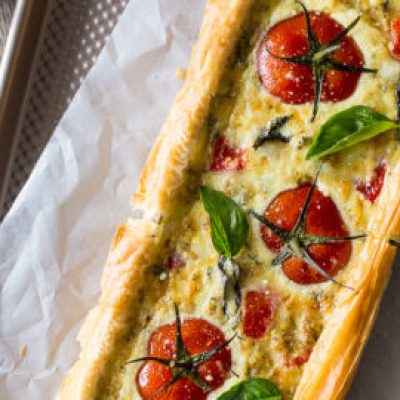 Crispy Tomato Mozzarella Phyllo Tart Recipe