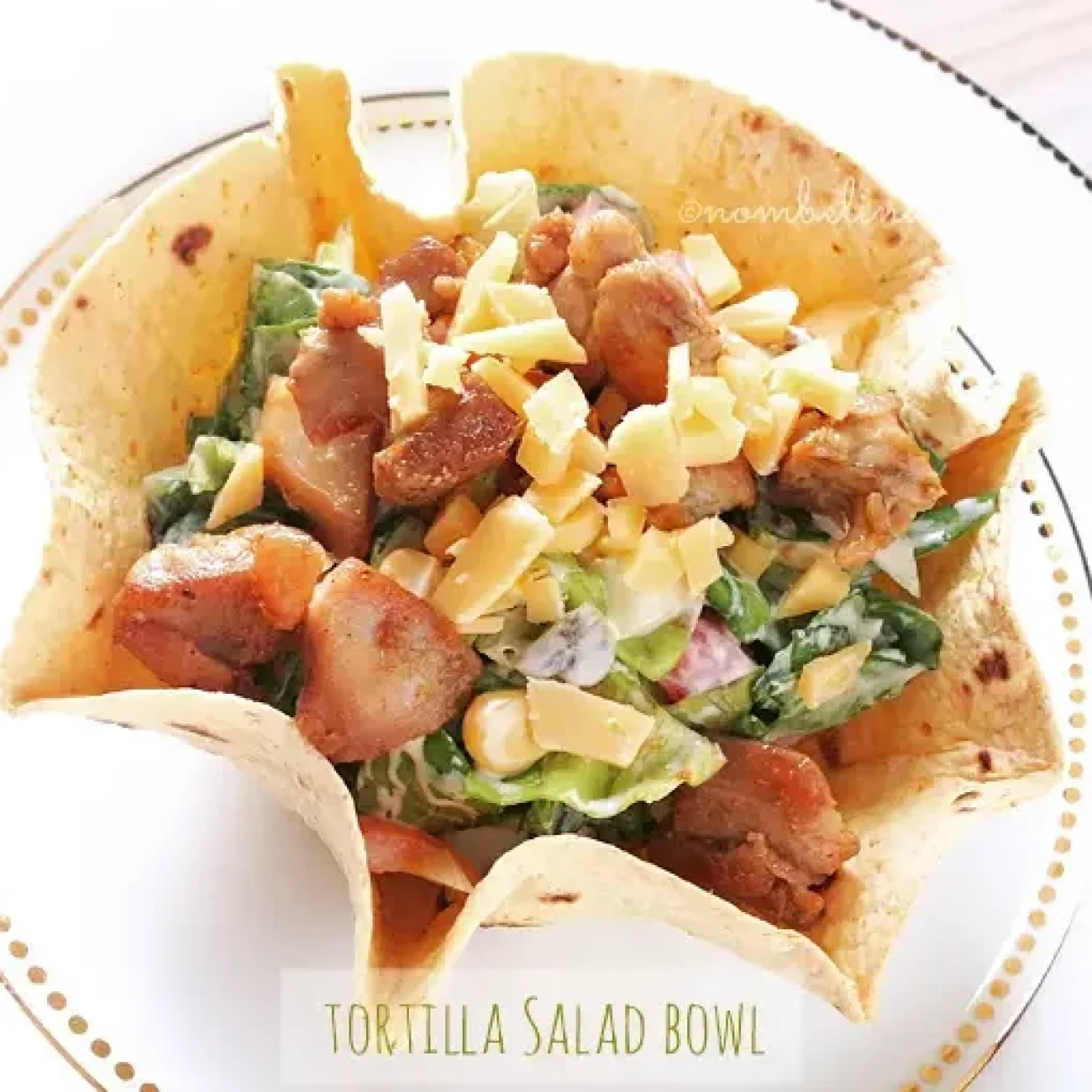 Crispy Tortilla Bowl Taco Salad Recipe