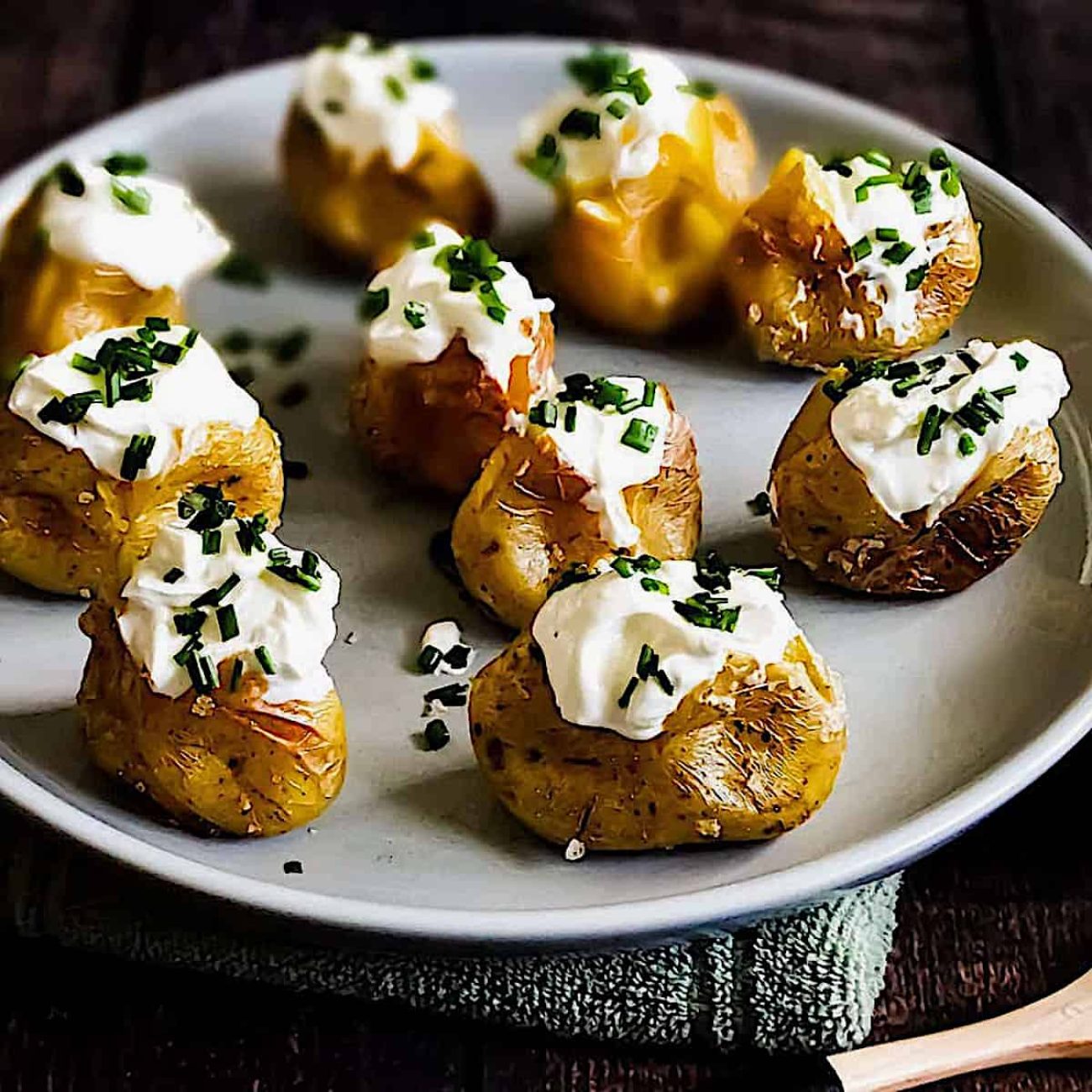 Crispy Twice-Baked Mini Potatoes Recipe