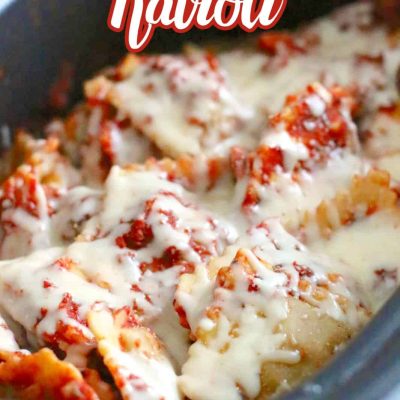 Crock Pot Cheesy Ravioli Casserole