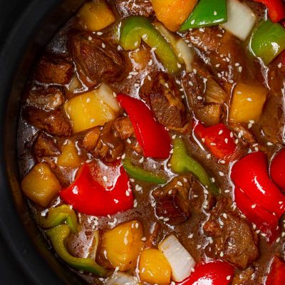 Crock Pot Pork And Capsicum Pepper