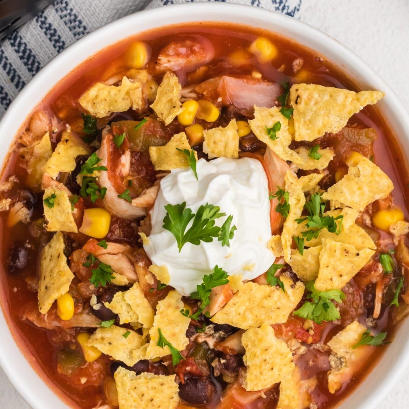 Crockpot Southwestern Chicken and Bean Soup Recipe