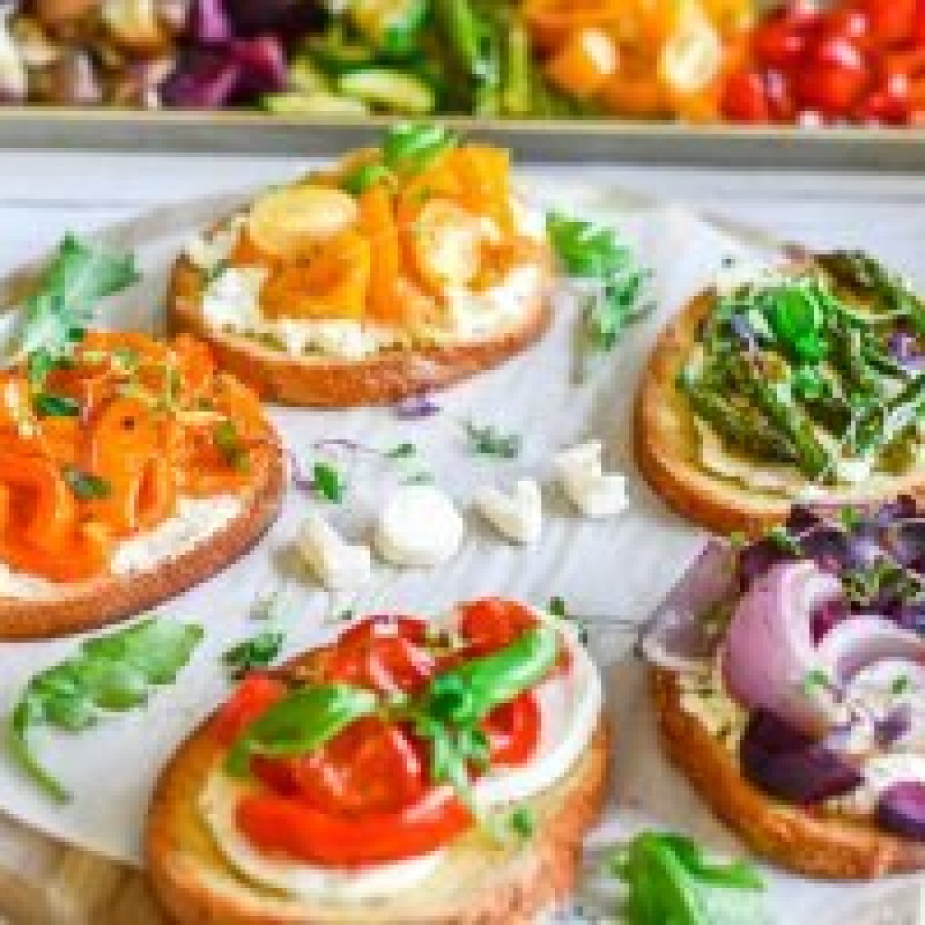 Crostini With Roasted Vegetables And