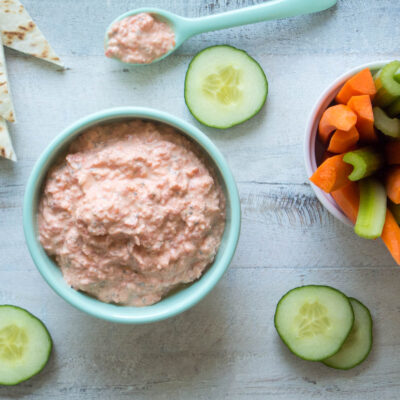 Crudites With Roasted Garlic And Red Bell