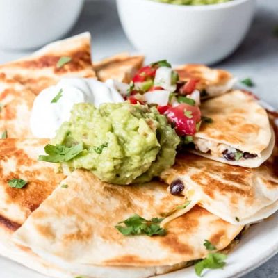 Crunchy Gooey Chicken Quesadillas