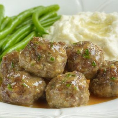 Crunchy Meatballs With Mustard Sauce