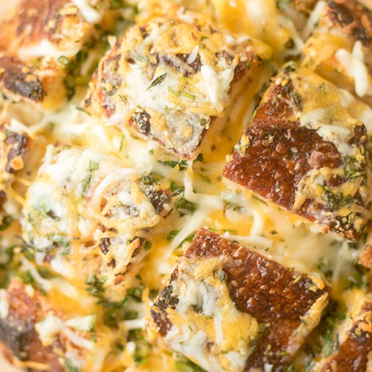 Crusty Cheese And Herb Pull Apart Bread