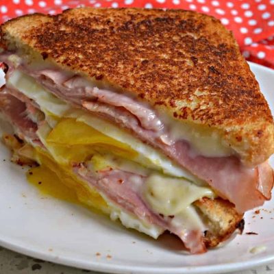 Crusty Grilled Ham And Cheese Sandwiches