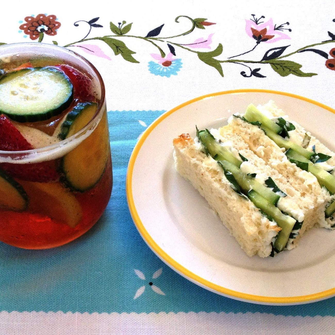 Cucumber Avocado Tea Sandwiches With