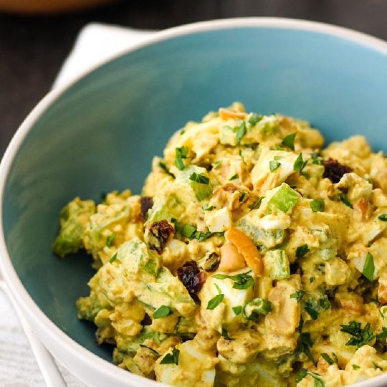 Curried Egg Salad Sandwich On Raisin Bread