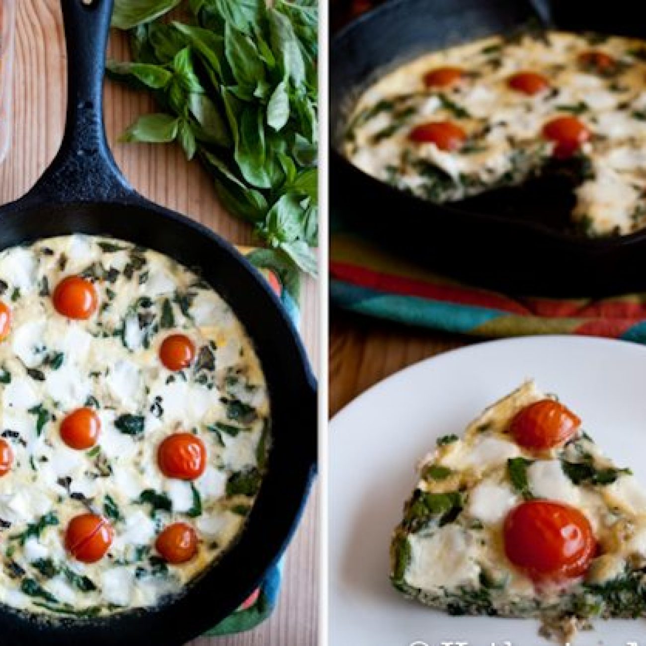 Curried Pea Frittata With Fresh Tomato