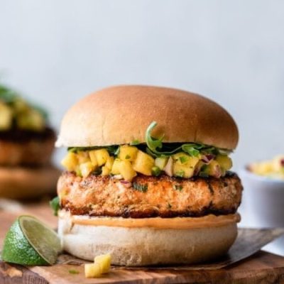 Curried Salmon Burger