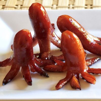 Cute Hot Dog On Noodles For Kids Octopus On The