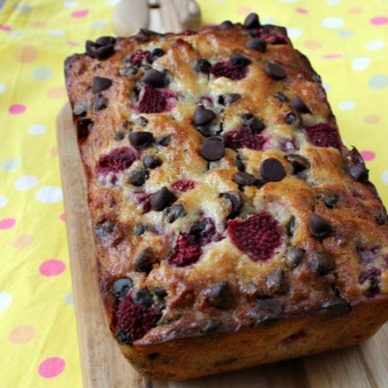 Dark Chocolate- Raspberry Banana Bread