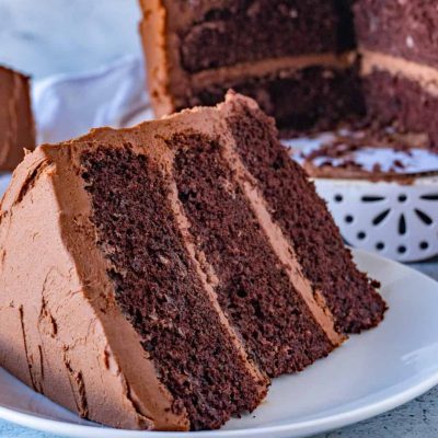 Dark Cocoa Buttermilk Cake With Chocolate