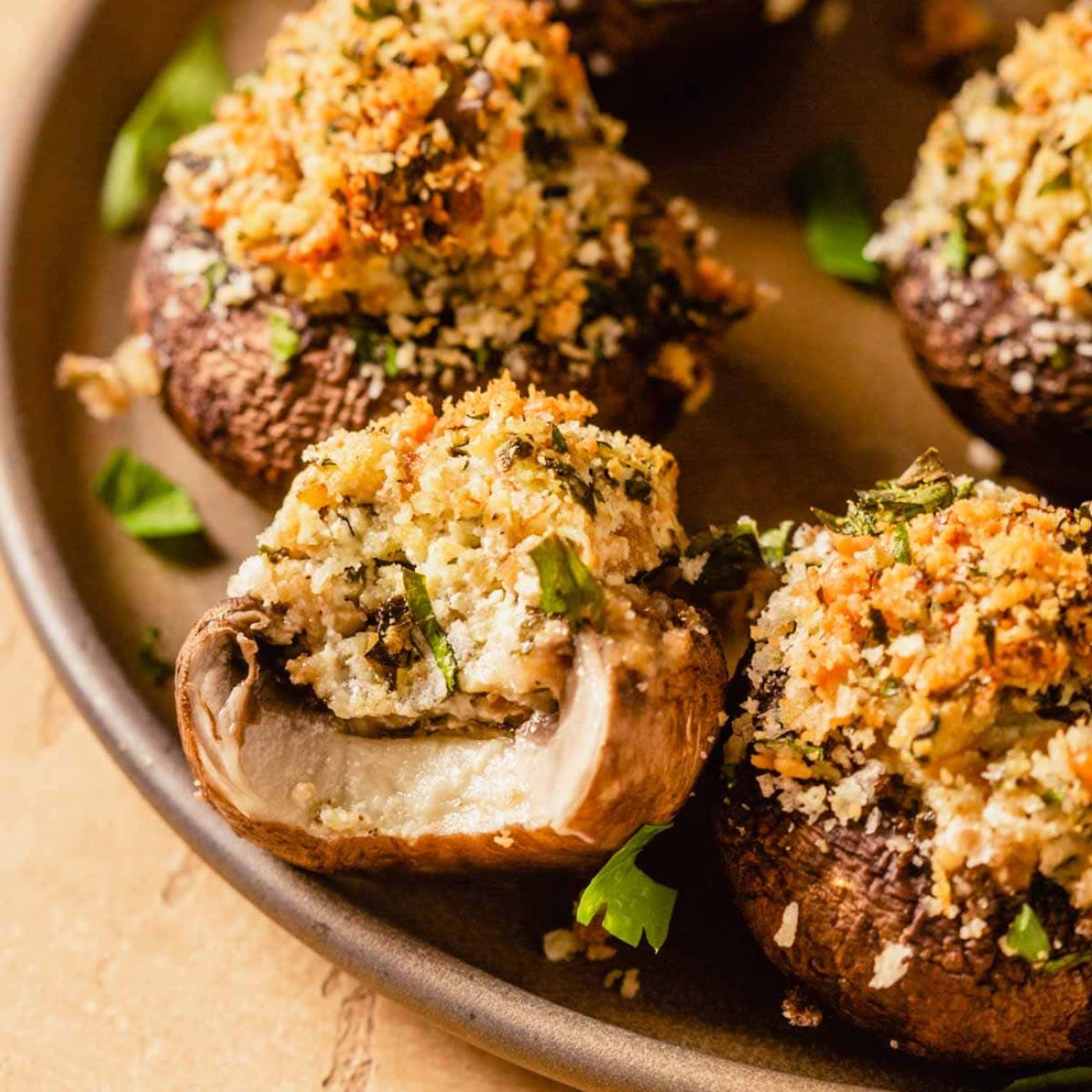 Decadent Seafood and Steak Stuffed Mushrooms Recipe