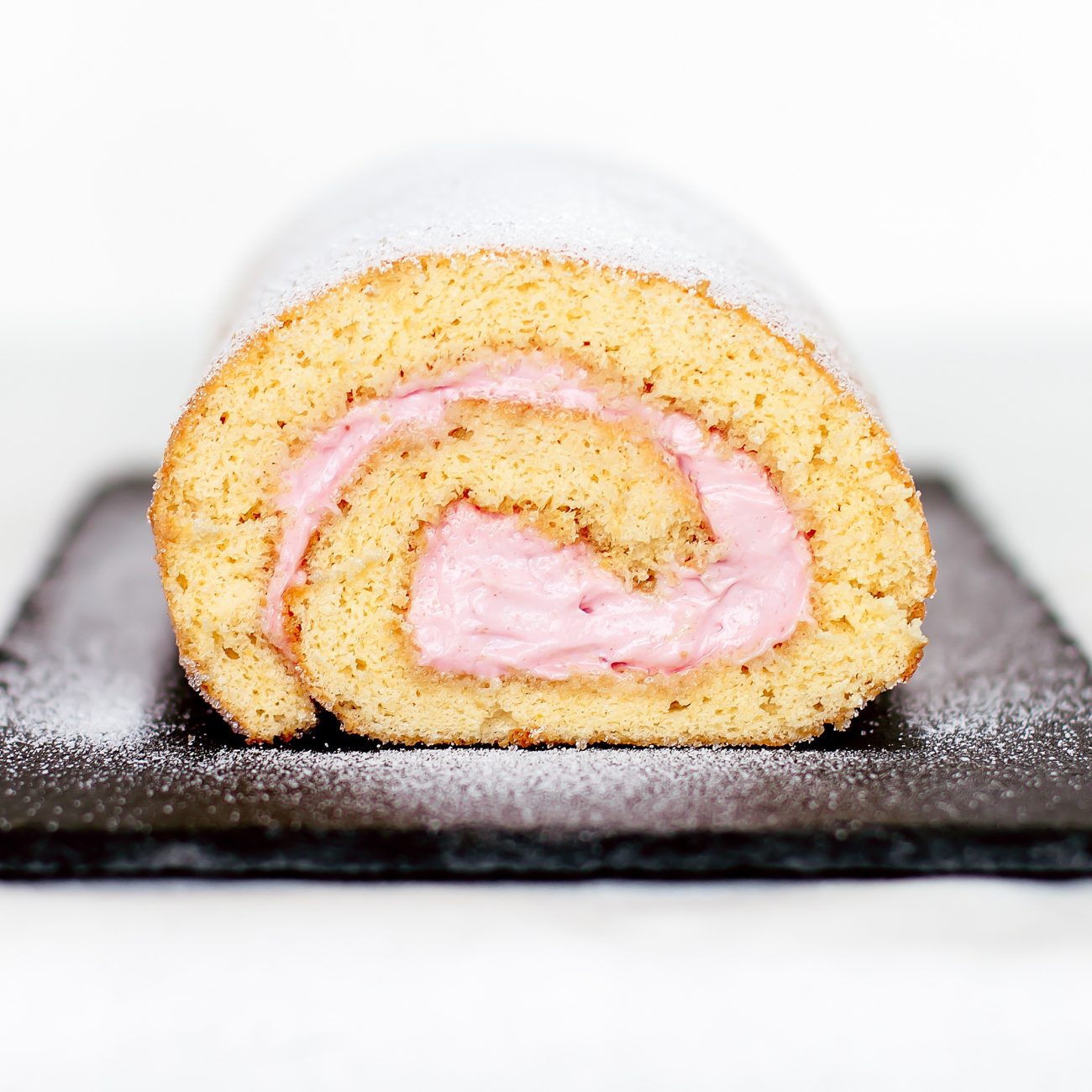 Decadent Strawberry Almond Cream Swiss Roll Recipe