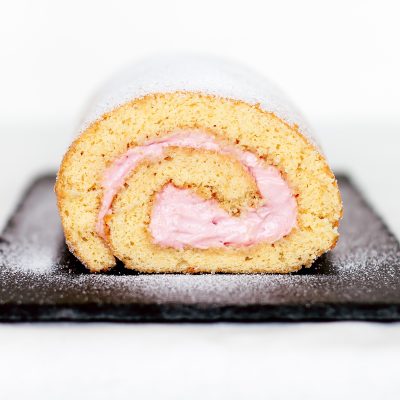 Decadent Strawberry Almond Cream Swiss Roll Recipe