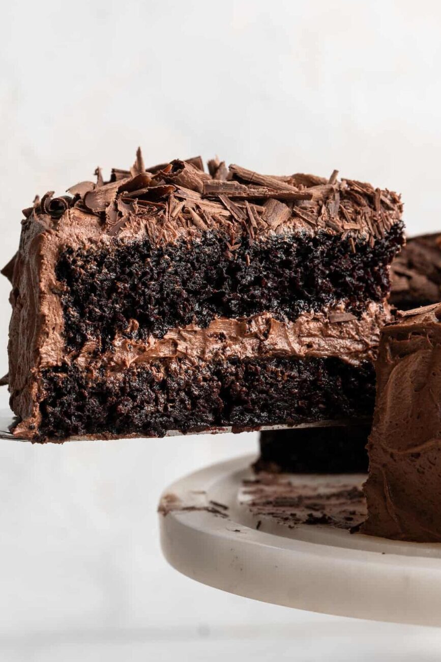 Decadent Vegan Chocolate Cake with Rich Chocolate Frosting