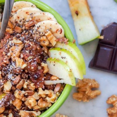 Delicious Chocolate, Apple, Walnuts