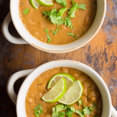 Delicious Plant-Based Red Lentil Coconut Curry Soup Recipe