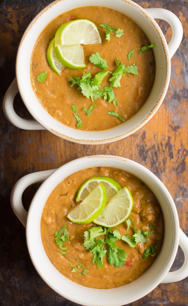 Delicious Plant-Based Red Lentil Coconut Curry Soup Recipe