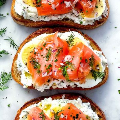 Delicious Smoked Salmon And Scrambled Eggs On Toast Recipe