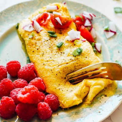 Delicious Soy Milk, Ham &Amp; Cheese Omelette Recipe