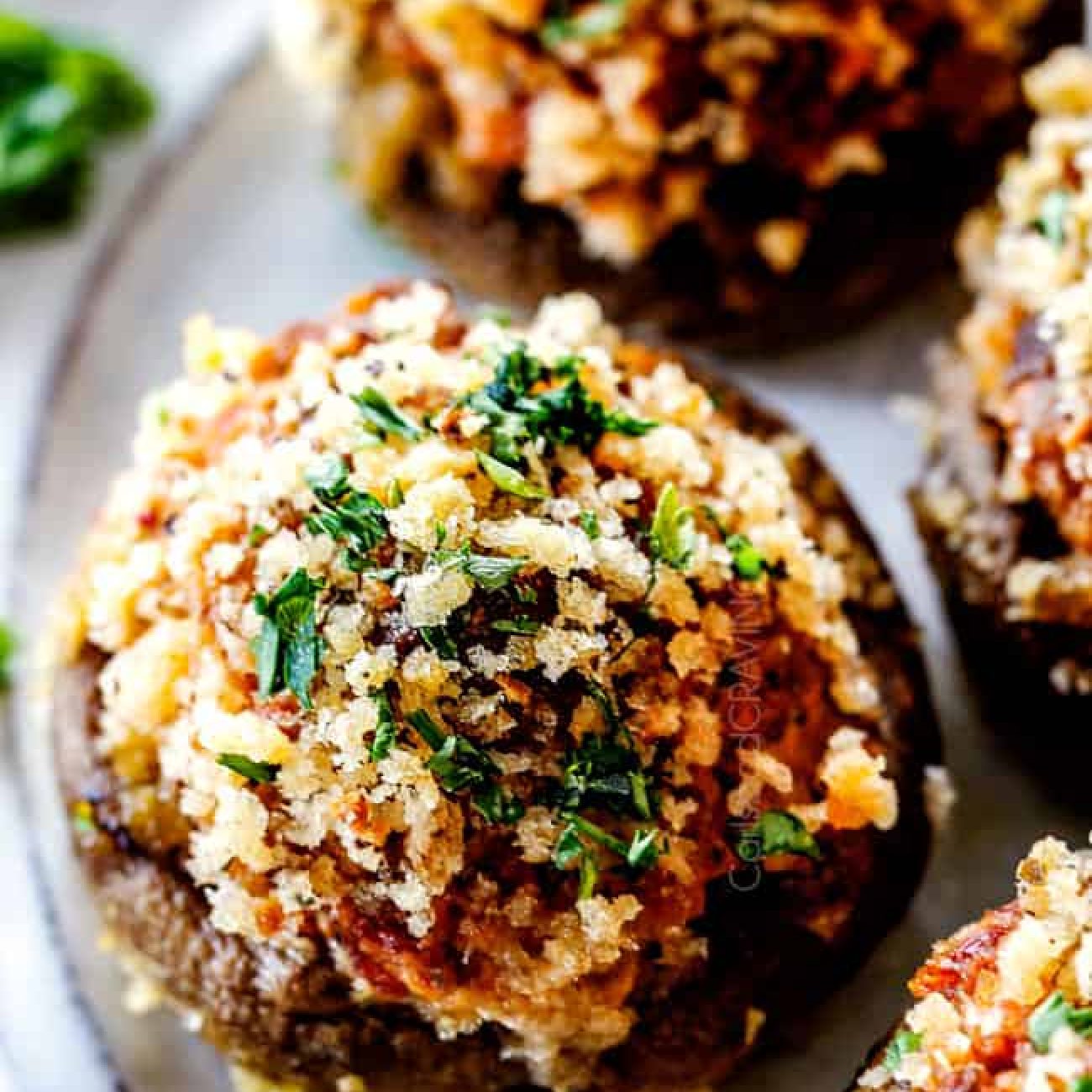 Dried-Tomato-Stuffed Mushrooms