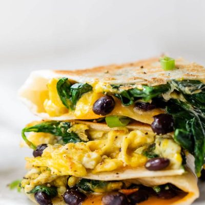 Easy And Healthy Vegetarian Breakfast Quesadillas Recipe