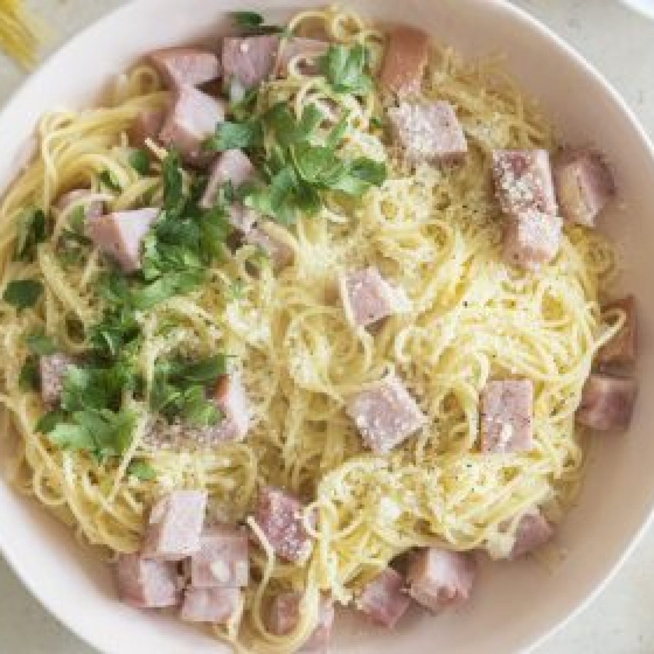 Easy Ham Carbonara