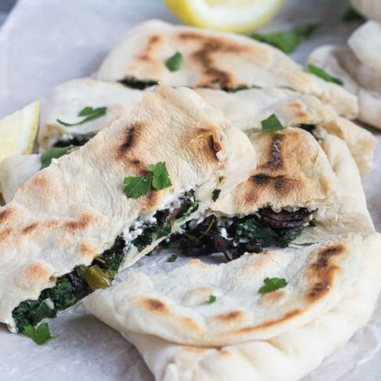 Easy Homemade Spinach and Feta Gozleme Recipe