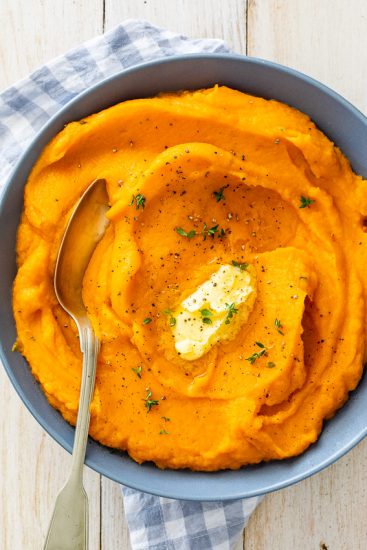 Easy Maple Mashed Sweet Potatoes