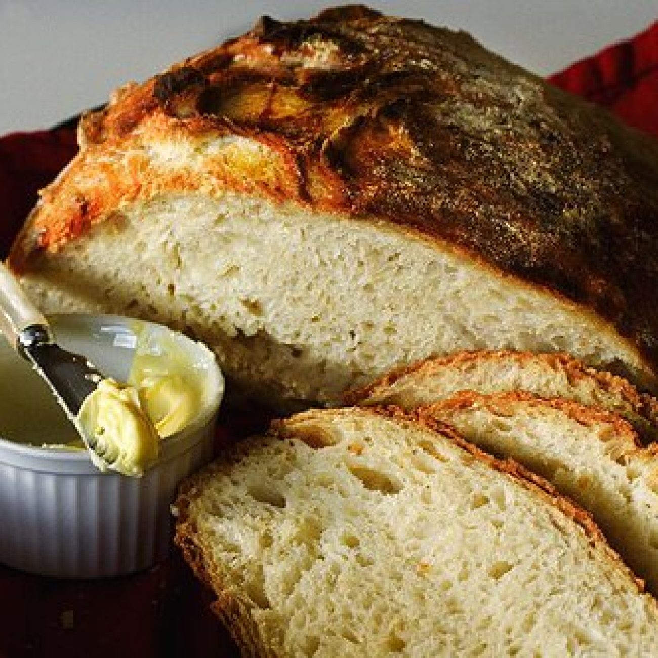 Easy No-Knead Beer Bread with a Sourdough Twist