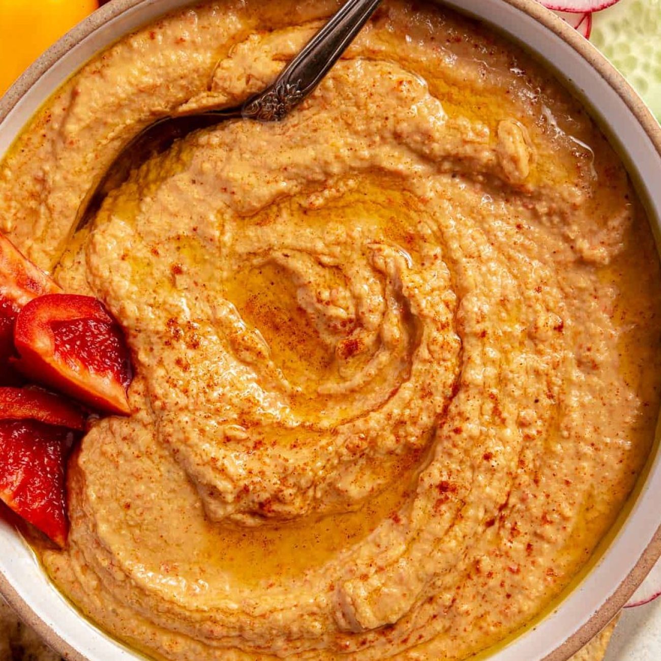 Easy Roasted Red Pepper Hummus