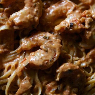 Easy Spicy Shrimp Pasta -Low Fat