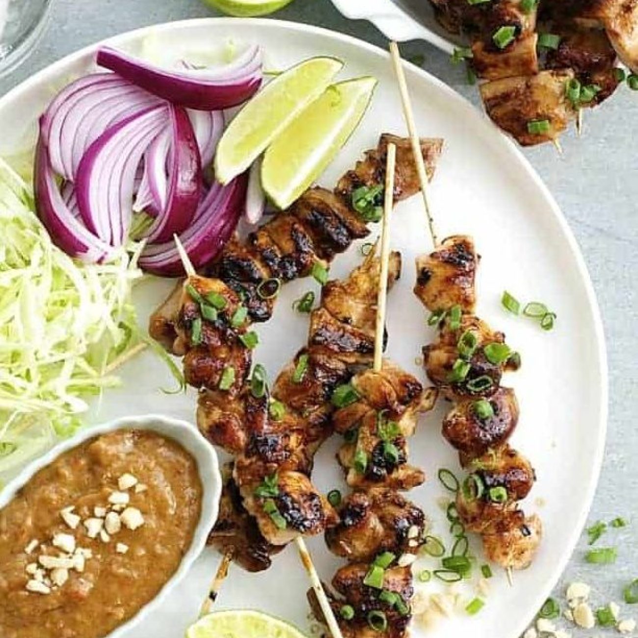 Easy Thai-Inspired Chicken Satay with Creamy Peanut Dipping Sauce