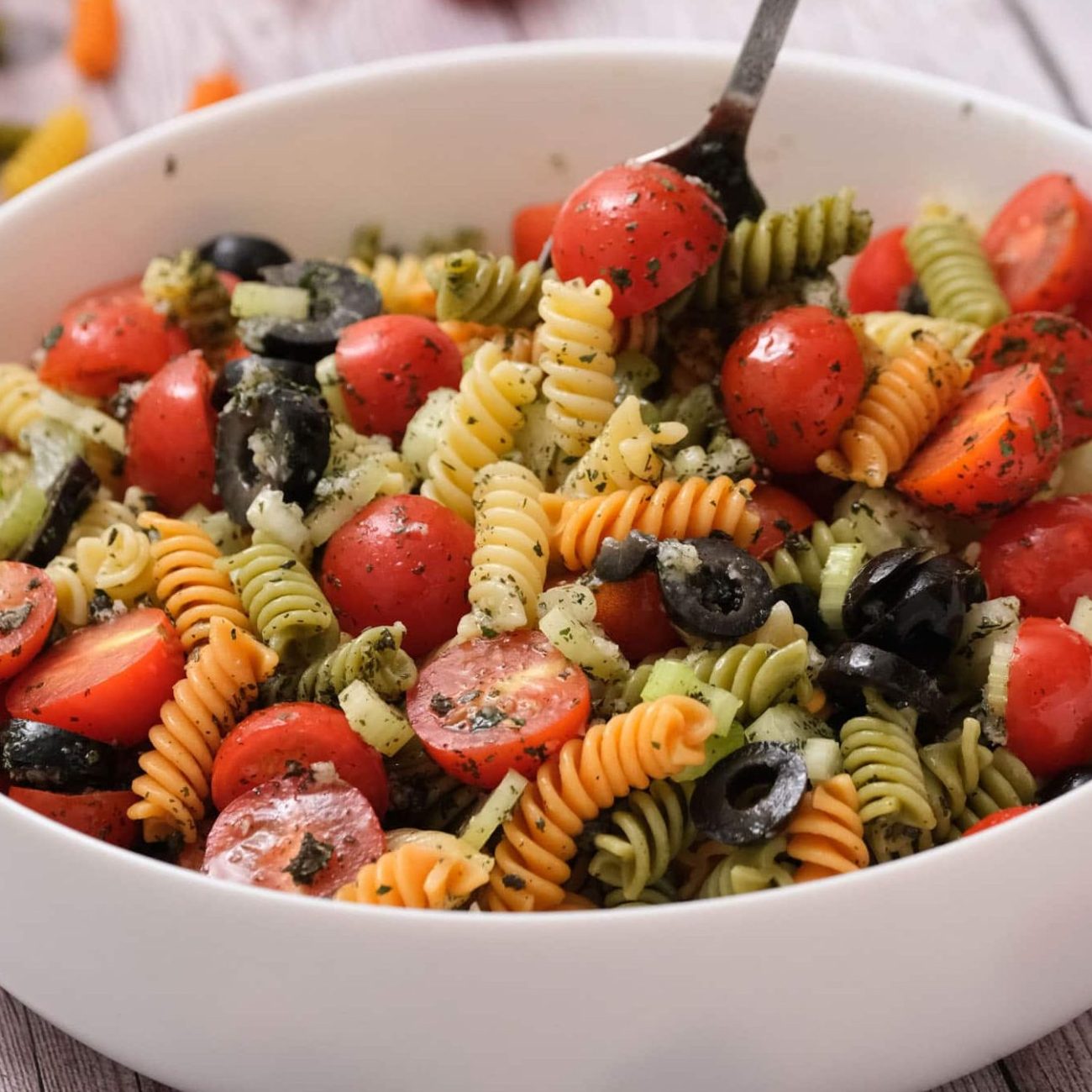 Easy Tri Color Pasta Salad