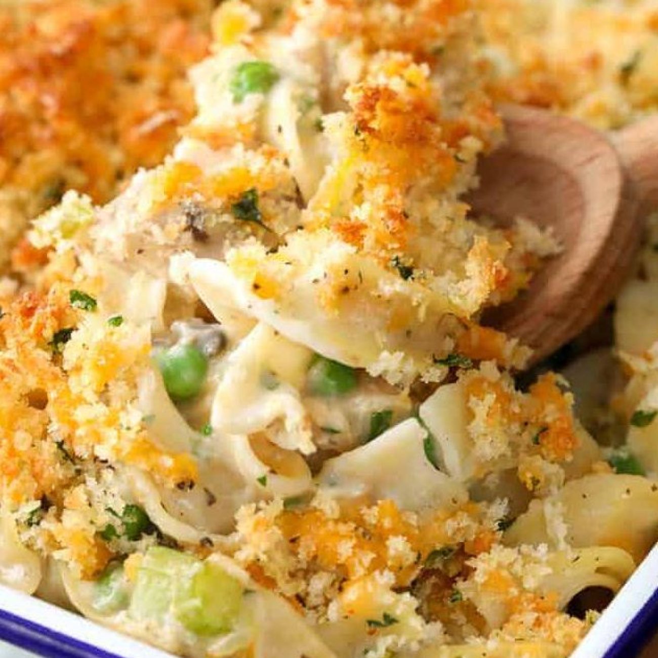 Easy Tuna Crumb Topped Casserole