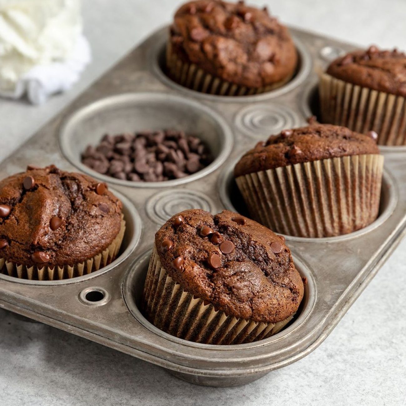 Eggless, Milkless Chocolate Muffins