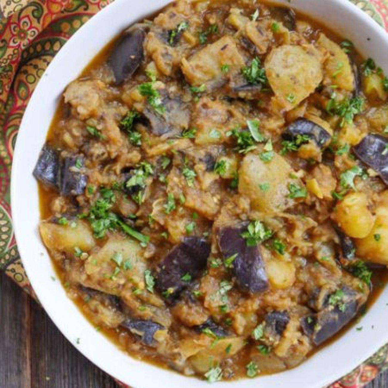 Eggplant And Potato Stew With Cumin