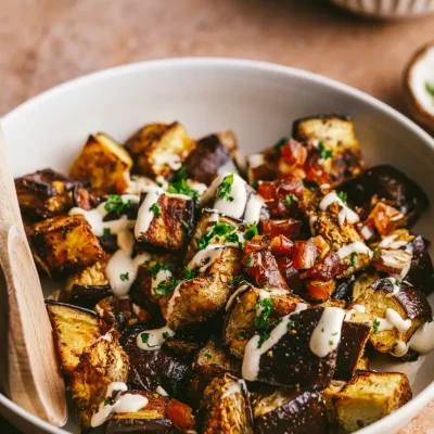 Eggplant And Tomato Delight: A Savory Aubergine Recipe