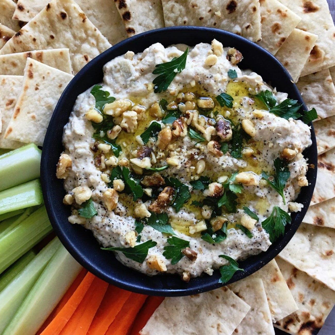 Eggplant Aubergine – Tahini Dip