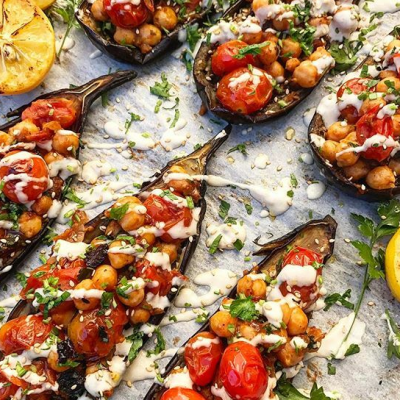 Eggplant, Tomato And Chickpea