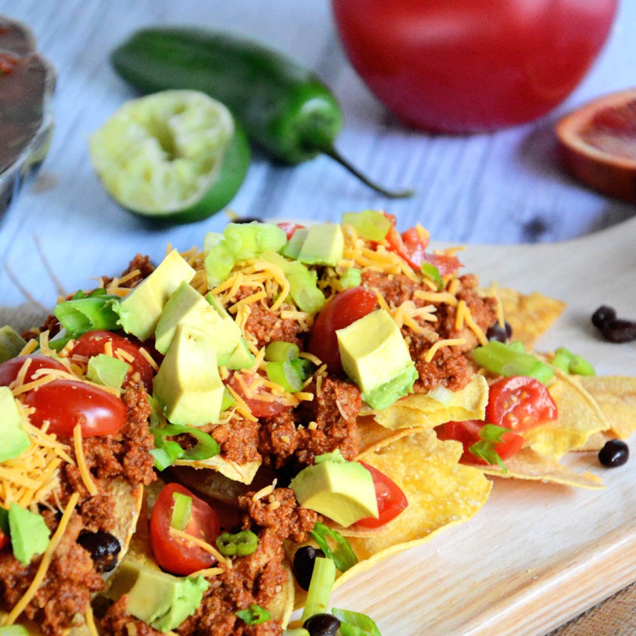 Enchilada Nachos Vegetarian