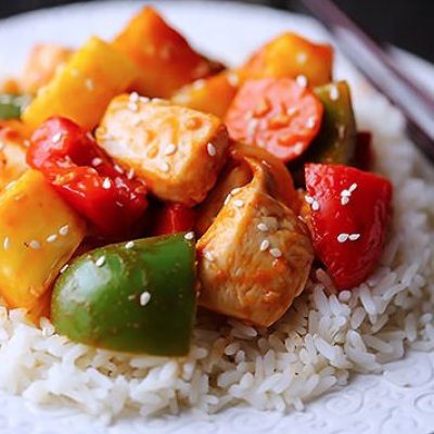 Extreme Low Fat Sweet-And-Sour Skillet Chicken