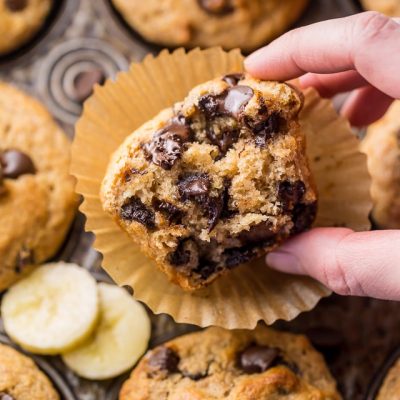 Fat Free Chocolate Banana Muffins