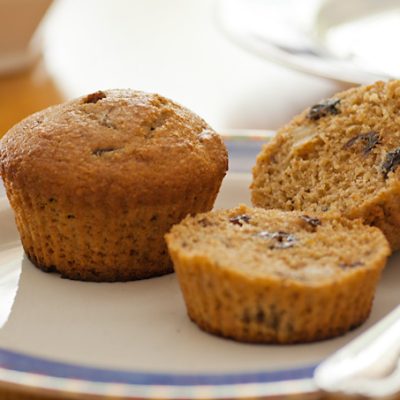 Fat-Free Peach Bran Muffins